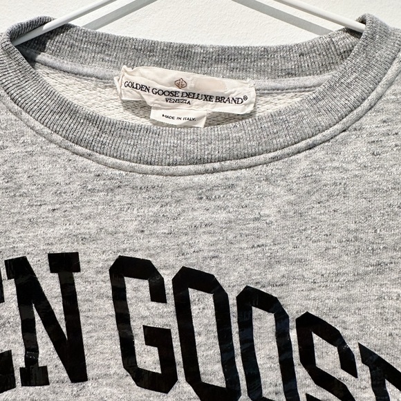 Golden Goose Deluxe Brand, Cereda Sweatshirt, Size Small Oversized Marled Gray - Picture 9 of 16
